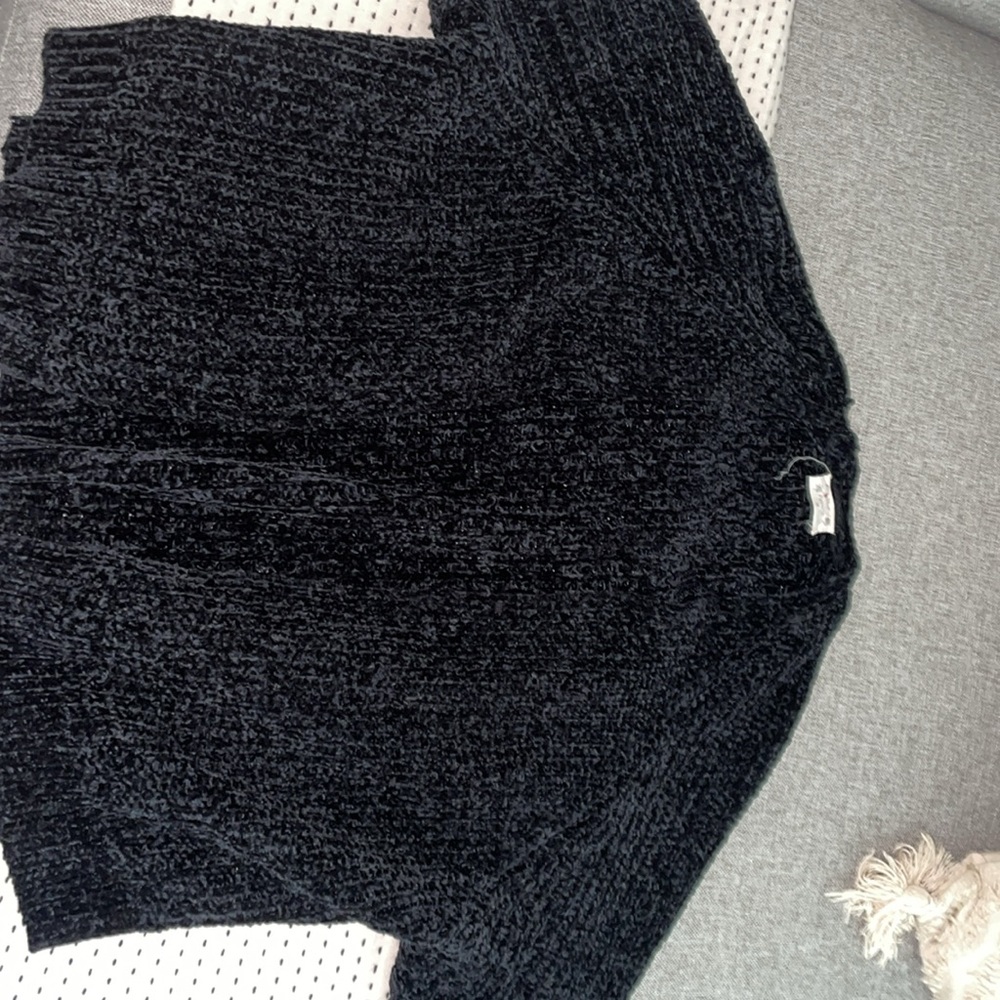 Poof Apparel velvet cardigan